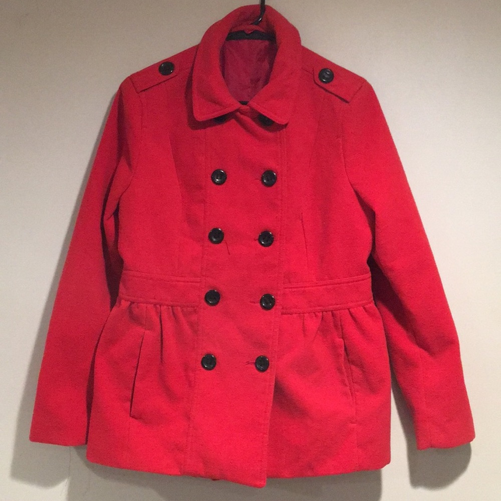 Red Pea Coat